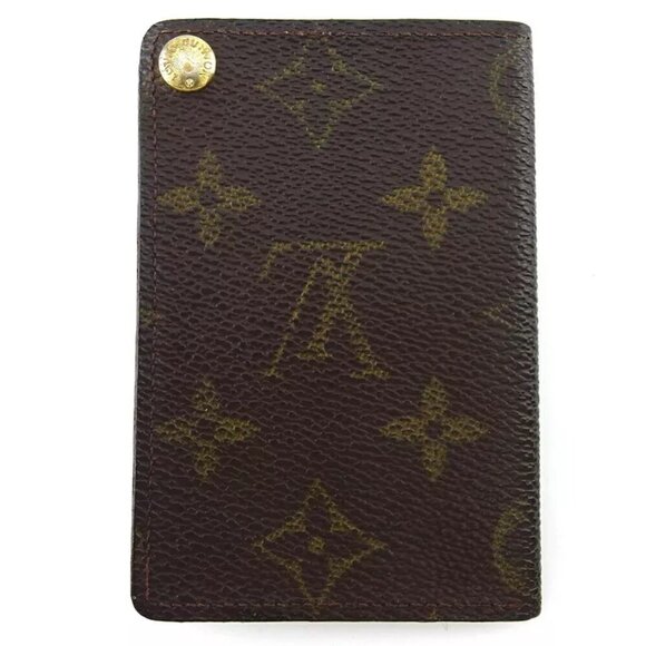 LOUIS VUITTON Card Case Monogram Beige Monogram Canvas Authentic USED T20360 - Picture 2 of 5